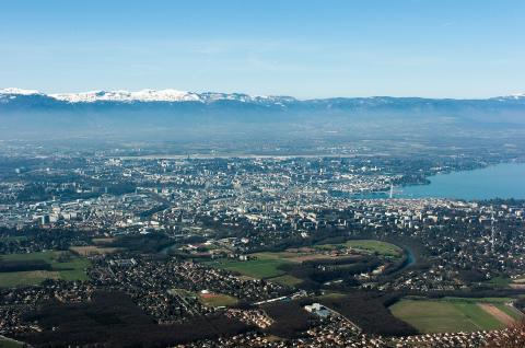 Vue sur Genève depuis le Salève